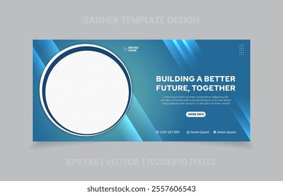 Dynamic and bold business banner template with customizable layers, high-quality visuals, and a professional design for marketing needs.