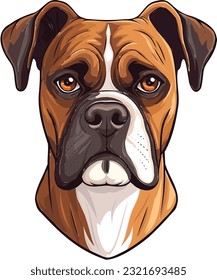 Dynamic Boxer Dog Vector Energetic Canine Appeal svg
