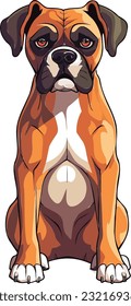 Dynamic Boxer Dog Vector Energetic Canine Appeal svg