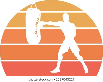 Dynamic Boxer Vector Illustration for Sports and Fitness Designs
