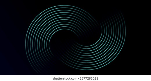Dynamic bright blue abstract vector background with diagonal lines. 3d business presentation banner cover for night party event sales. Fast moving soft circle wave lines decoration