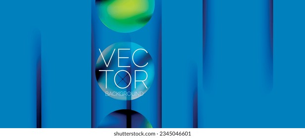 Elementos geométricos dinámicos de colores vivos con gradientes fluidos, luces y sombras se mezclan en un fondo mínimo, creando una composición cautivadora