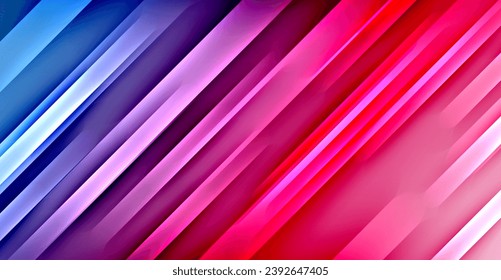 Dynamic Bright Colorful Lines, Shadow Style Stripes Geometric Vector Illustration For Wallpaper, Banner, Background, Card, Book Illustration, landing page