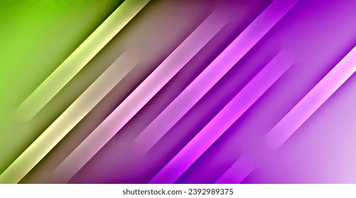 Dynamic Bright Colorful Lines, Shadow Style Stripes Geometric Vector Illustration For Wallpaper, Banner, Background, Card, Book Illustration, landing page