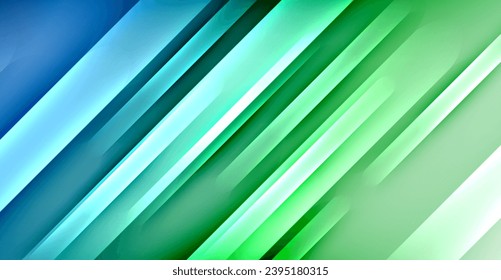 Dynamic Bright Colorful Lines, Shadow Style Stripes Geometric Vector Illustration For Wallpaper, Banner, Background, Card, Book Illustration, landing page