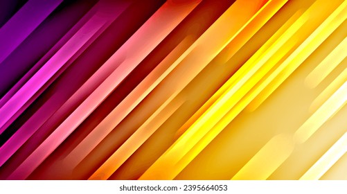 Dynamic Bright Colorful Lines, Shadow Style Stripes Geometric Vector Illustration For Wallpaper, Banner, Background, Card, Book Illustration, landing page