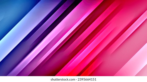 Dynamic Bright Colorful Lines, Shadow Style Stripes Geometric Vector Illustration For Wallpaper, Banner, Background, Card, Book Illustration, landing page