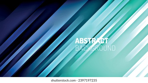 Dynamic Bright Colorful Lines, Shadow Style Stripes Geometric Vector Illustration For Wallpaper, Banner, Background, Card, Book Illustration, landing page