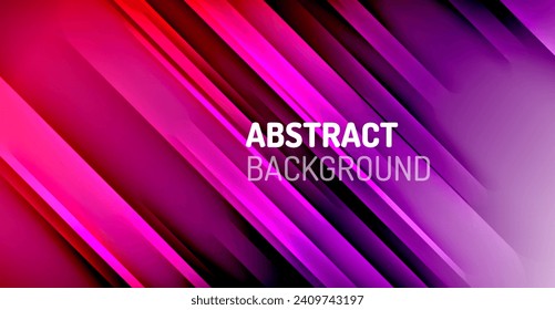 Dynamic Bright Colorful Lines, Shadow Style Stripes Geometric Vector Illustration For Wallpaper, Banner, Background, Card, Book Illustration, landing page