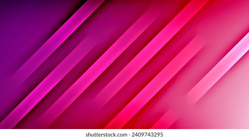 Líneas Coloridas Dinámicas Brillantes, Rayas De Estilo Sombra Ilustración De Vector Geométrico Para Papel De Fondo, Cartel, Fondo, Tarjeta, Ilustración Del Libro, Página De Inicio