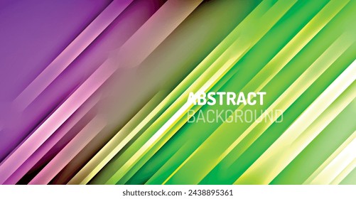 Dynamic Bright Colorful Lines, Shadow Style Stripes Geometric Vector Illustration For Wallpaper, Banner, Background, Card, Book Illustration, landing page