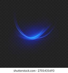 Onda de energia luminosa brilhante dinâmica. Linhas brilhantes no plano de fundo escuro