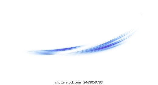 Dynamic bright lines with a glow effect. Abstract light lines effect on transparent background PNG effect. Rotating light effect for gaming and advertising design.