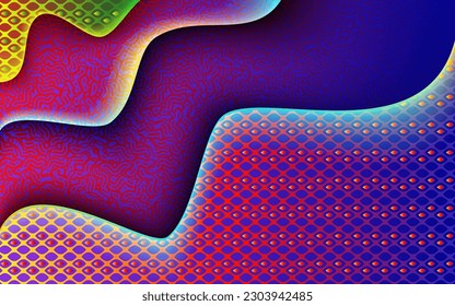 Dynamic bright shades blue geometric shapes composition with gradient line 3d abstract style background modern futuristic texture template deluxe design