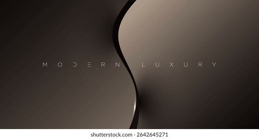 Dynamic bronze luxury vector background with organic curves and dramatic shadows. A sleek abstract design ideal for elegant branding, modern presentations, invitations, posters, and digital art.