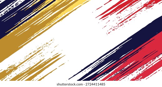 Patrón dinámico del arte del Pop de la pincelada con los lunares y los Colores primarios en fondo blanco