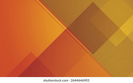 Dynamic Burnt Orange and Goldenrod Gradient Geometric Abstract Background with Overlapping Squares for Modern Presentations and Digital Design Projects 175
