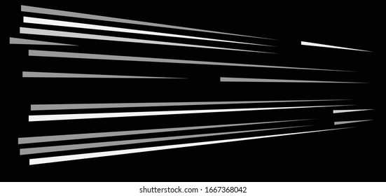 dynamic burst lines. comic action, speed lines. 3d horizontal parallel strips. straight streaks vanishing, diminishing. 3d lines illustration