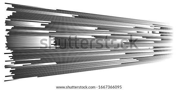 dynamic burst lines. comic action, speed\
lines. 3d horizontal parallel strips. straight streaks vanishing,\
diminishing. 3d lines\
illustration