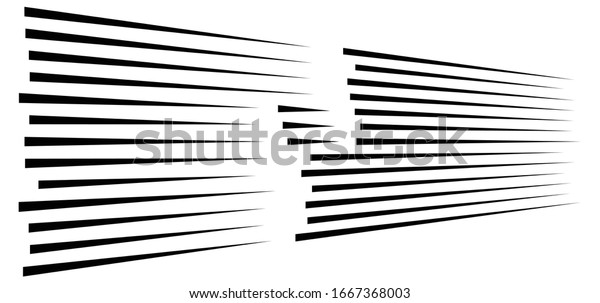 dynamic burst lines. comic action, speed\
lines. 3d horizontal parallel strips. straight streaks vanishing,\
diminishing. 3d lines\
illustration