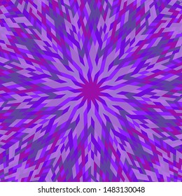 Dynamic burst mosaic pattern background - circular abstract colorful psychedelic vector design from geometric shapes