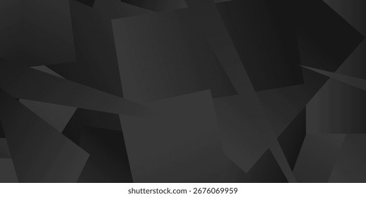 Dynamic business black background for website. Modern style geometric shape backdrop.