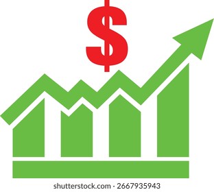 A dynamic business growth chart illustrating financial progress with clear visual representation of data and trends over time.