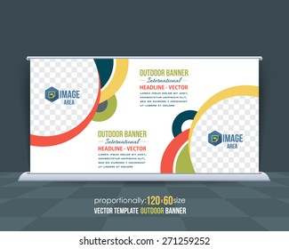 Dynamic Business Theme Outdoor Banner Design, Advertising Vector Template 