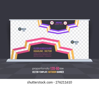 Dynamic Business Theme Outdoor Banner Design, Advertising Template 
