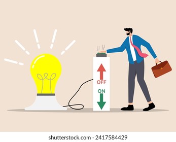 In the dynamic business world, akin to brightening a room by flipping a switch, an entrepreneur takes resolute actions for success, casting a bright glow upon their professional journey.