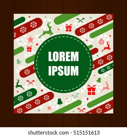 Dynamic Christmas design background. Covers, placards, posters, flyers. Vector illustration. Flat design.