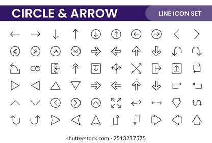 Dynamic Circle and Arrow Icon Set: A Versatile Collection for Navigation, Directional Signs, Workflow Diagrams, User Interface Design, and Infographic Enhancements