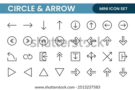 Dynamic Circle and Arrow Icon Set: A Versatile Collection for Navigation, Directional Signs, Workflow Diagrams, User Interface Design, and Infographic Enhancements