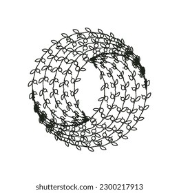 dynamic circle bagel with  textured lines