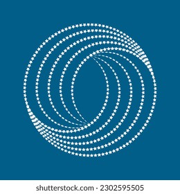 dynamic circle bagel with  textured lines