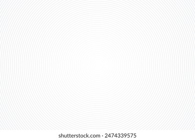 Dynamic circle rings pattern. Concentric circles minimal background design for posters or social media content. Grey on white.