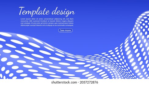 Dynamic circles wave flow background. Graphic background for your design. Vector