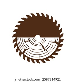 Dynamic circular abstract wooden logo design element for your business