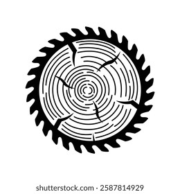 Dynamic circular abstract wooden logo design element for your business