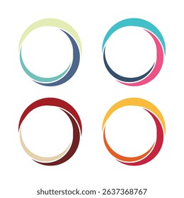 Dynamic Circular Icon Set, Colorful Modern Vector Art.