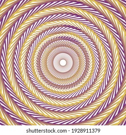 Dynamic circular pattern psychedelic Abstract background. Optical Illusion of movement. Use for cards, invitation, wallpapers, pattern fills, web pages elements and etc.
