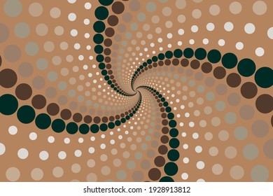 Dynamic circular pattern psychedelic Abstract background. Optical Illusion of movement. Use for cards, invitation, wallpapers, pattern fills, web pages elements and etc. Festive decoration.