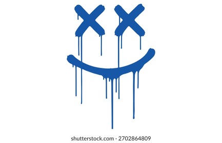 A dynamic collection of bold vector graphics, including trippy melted smiley faces, menacing cartoon storm cloud mascots, a mirror stag crest, and vibrant 90s abstract patterns.