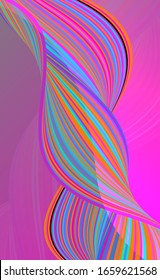 Dynamic color abstract wave background