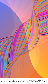 Dynamic color abstract wave background