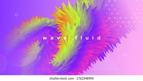 Fluido dinámico de color. 3 quinquies Concepto. Movimiento de degradado. Tapa geométrica vectorial. Movimiento moderno. Fluido de color ondulado. Patrón gráfico de neón. Moción musical. Fondo Brillante Abstracto. Fluido de color de flujo.