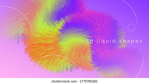 Dynamic Color Fluid. Wave Concept. Gradient Movement. Vector Creative Flyer. Digital Motion. Flow Color Fluid. Graphic Neon Background. Modern Movement. Trendy Vibrant Wallpaper. 3d Color Fluid.