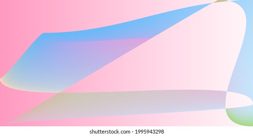 Dynamic Color Psychedelic Pastel Original Background. Pink Fluid Technology Shape Illustration. Futuristic Digital Smooth Minimal Modern Design. Layers Neon Multicolor Rainbow Modern Gradient Mesh.