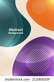 Dynamic colored fluid. Gradient abstract banner with flowing shapes. Template for logo, flyer, presentation design. Vector illustration