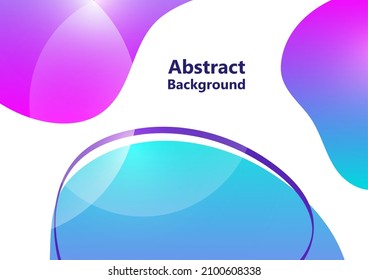 Dynamic colored shapes and lines. Gradient abstract banner with flowing shapes. Template for logo, flyer, presentation design. Vector illustration